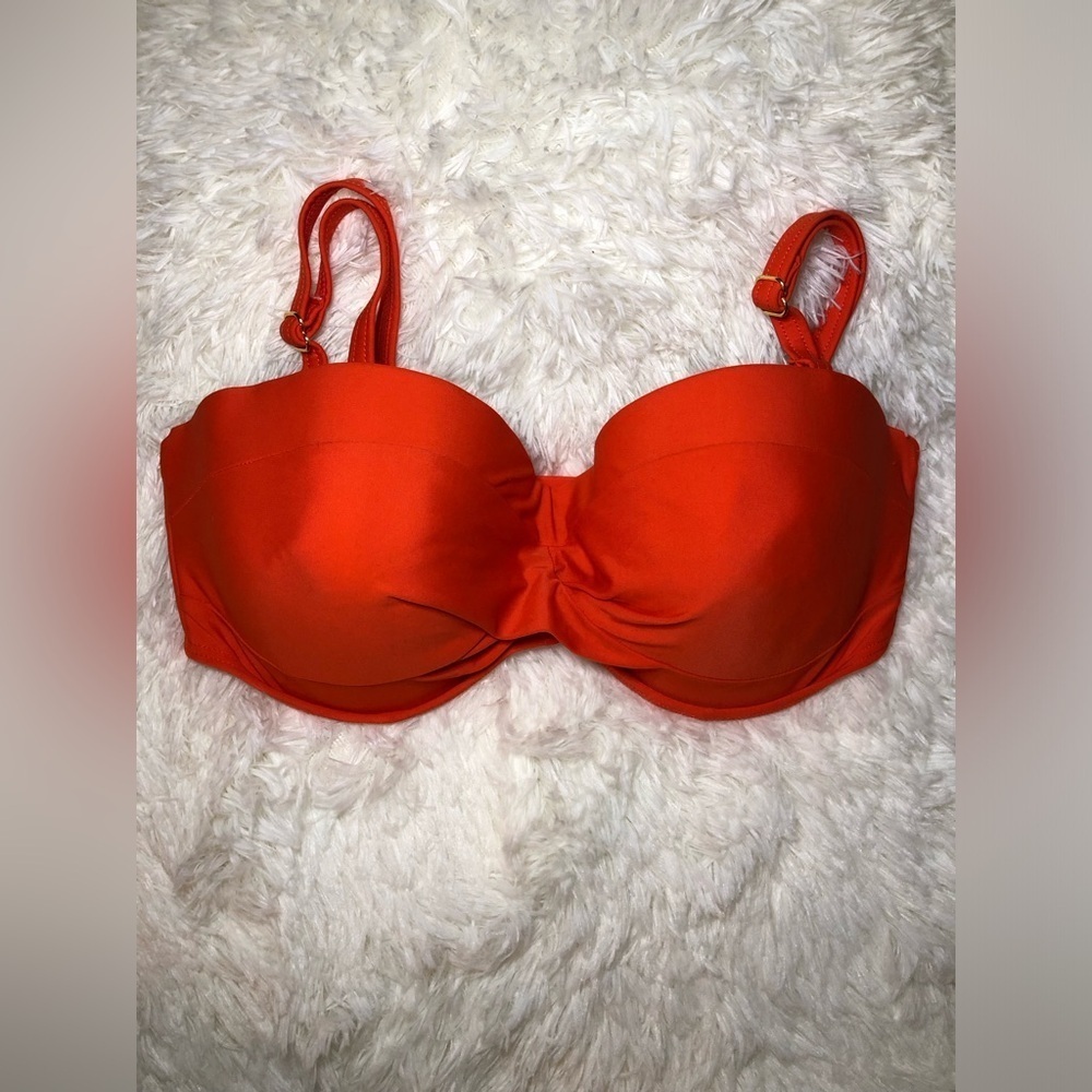 🍊VENUS Bright Orange Underwire Swim Top size 32D🍊 - Picture 11 of 11
